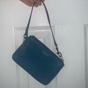 Coach turquoise wristlet wallet